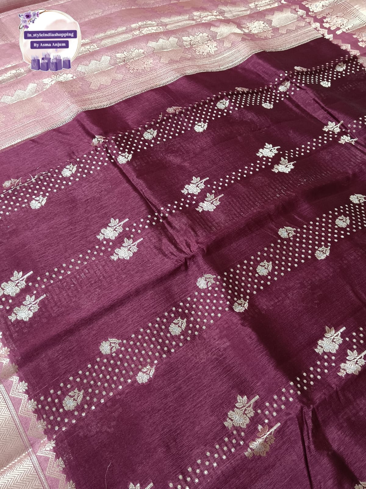 Beautiful pure raw mango sarees - Image 8