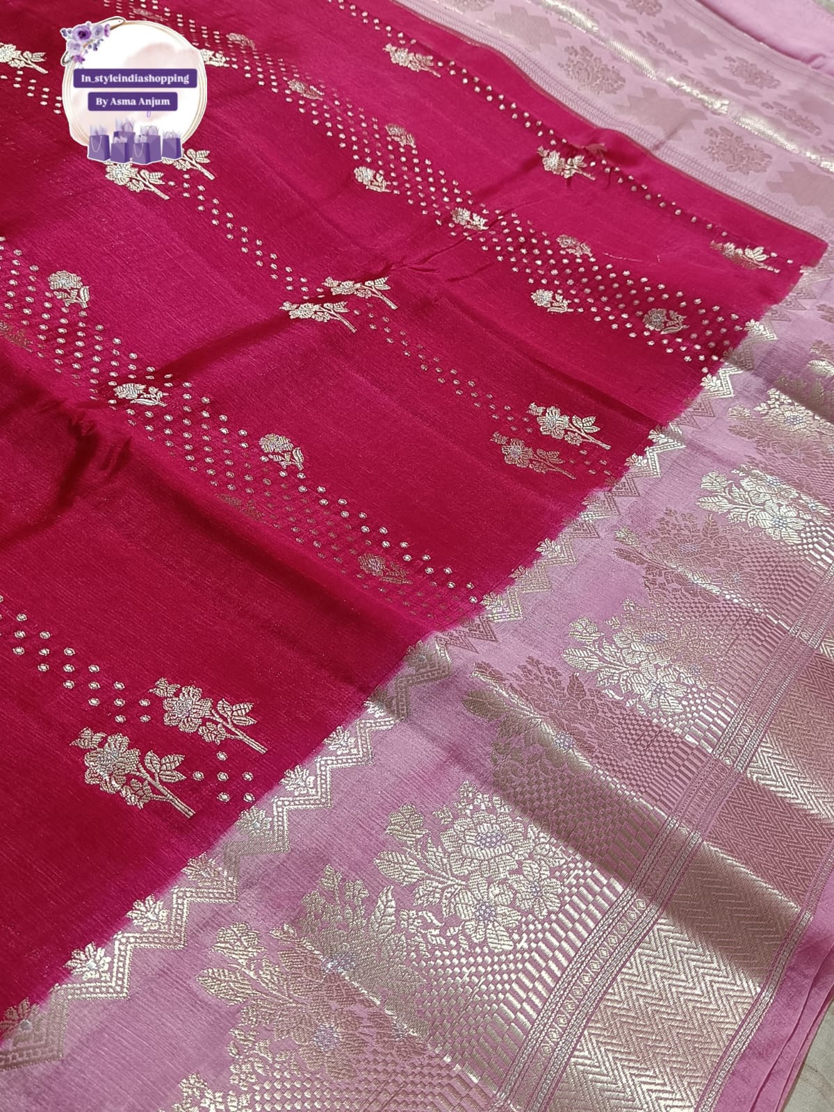 Beautiful pure raw mango sarees - Image 10
