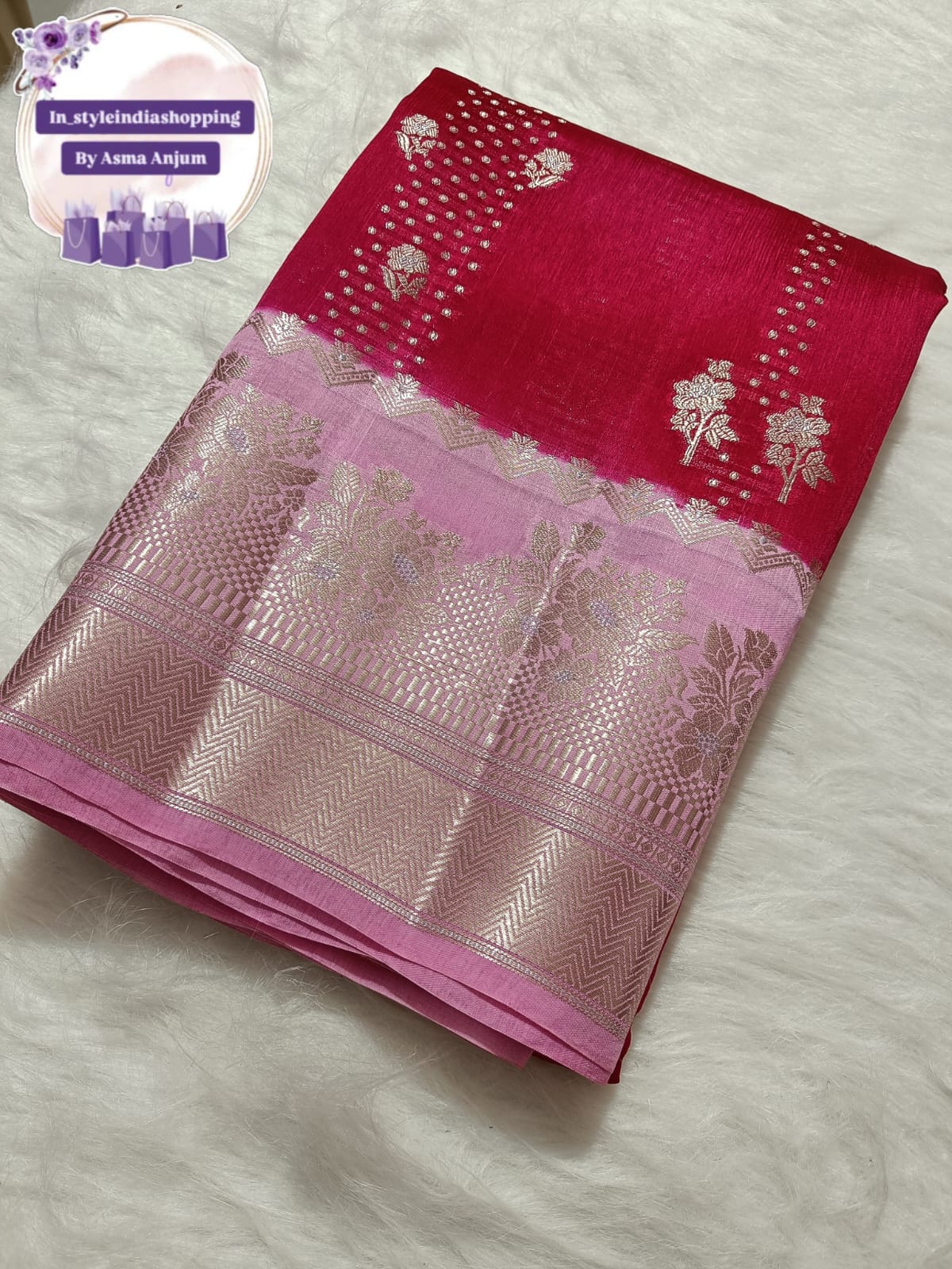 Beautiful pure raw mango sarees - Image 6