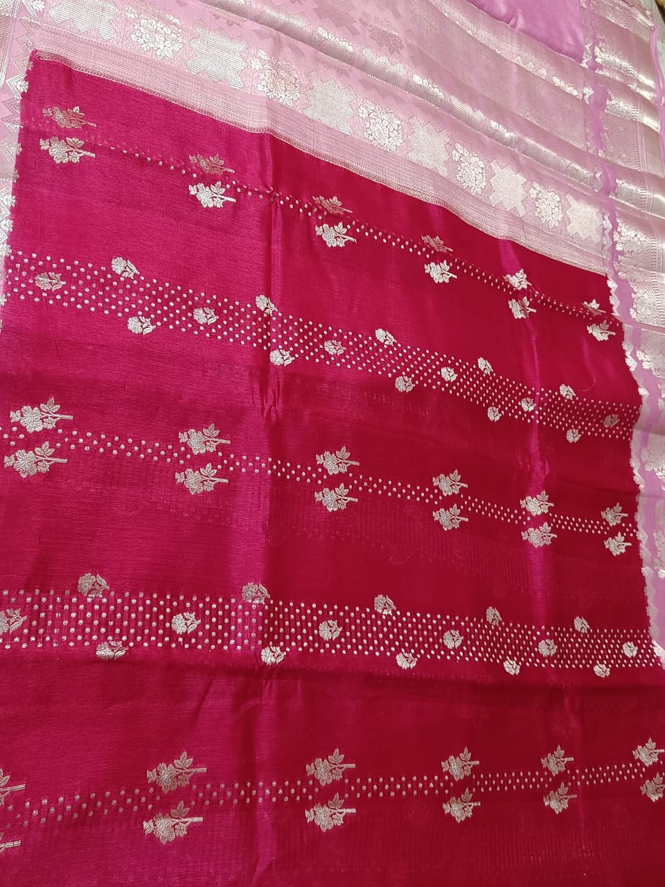 Beautiful pure raw mango sarees - Image 11