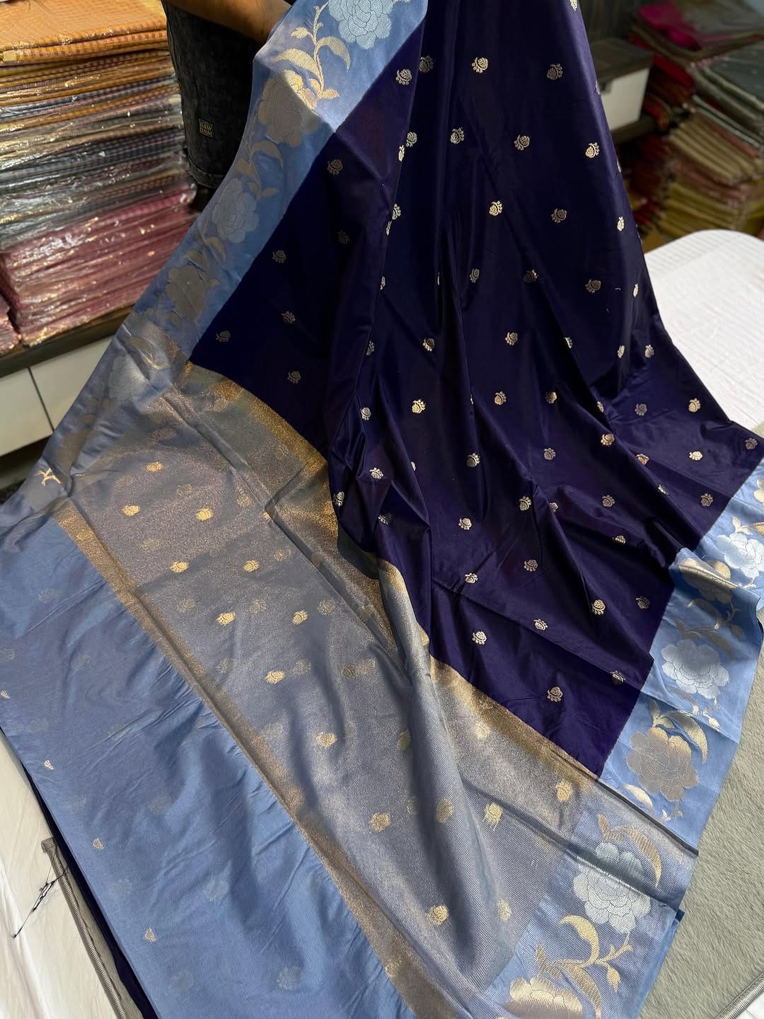 Banarasi Dyble Dupion Soft Silk Saree - Image 8