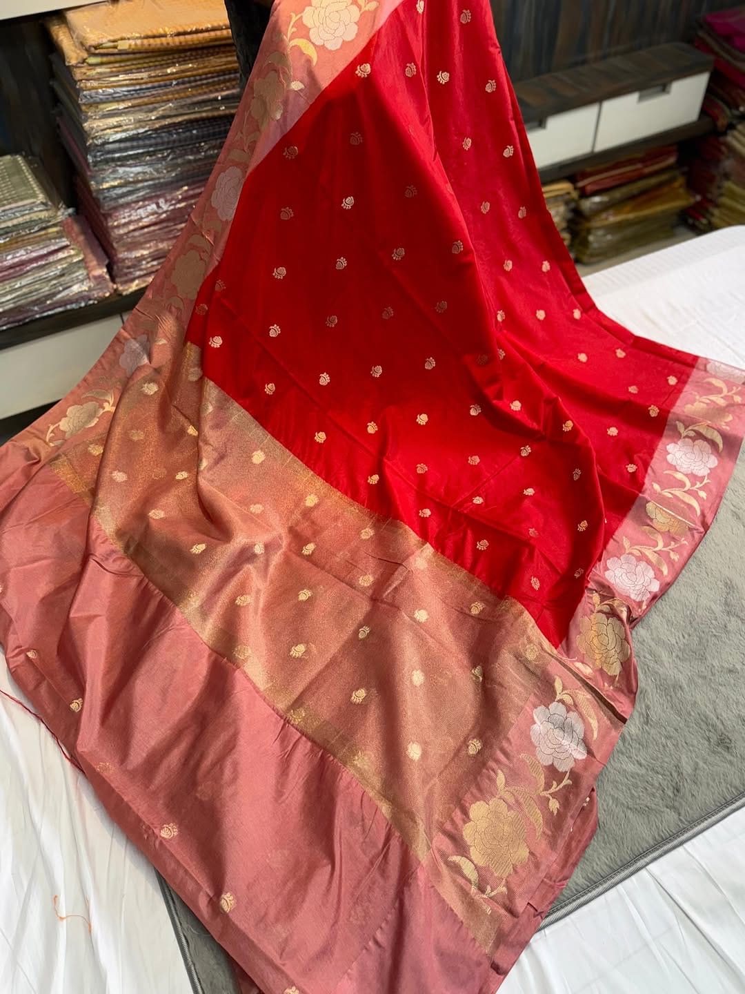 Banarasi Dyble Dupion Soft Silk Saree - Image 7