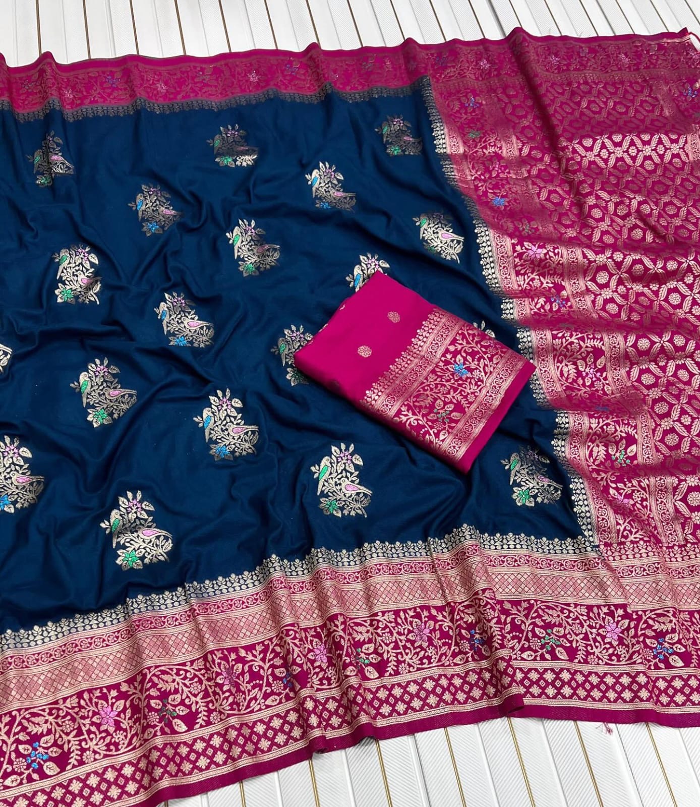 Zari work Georgette Saree - Image 2