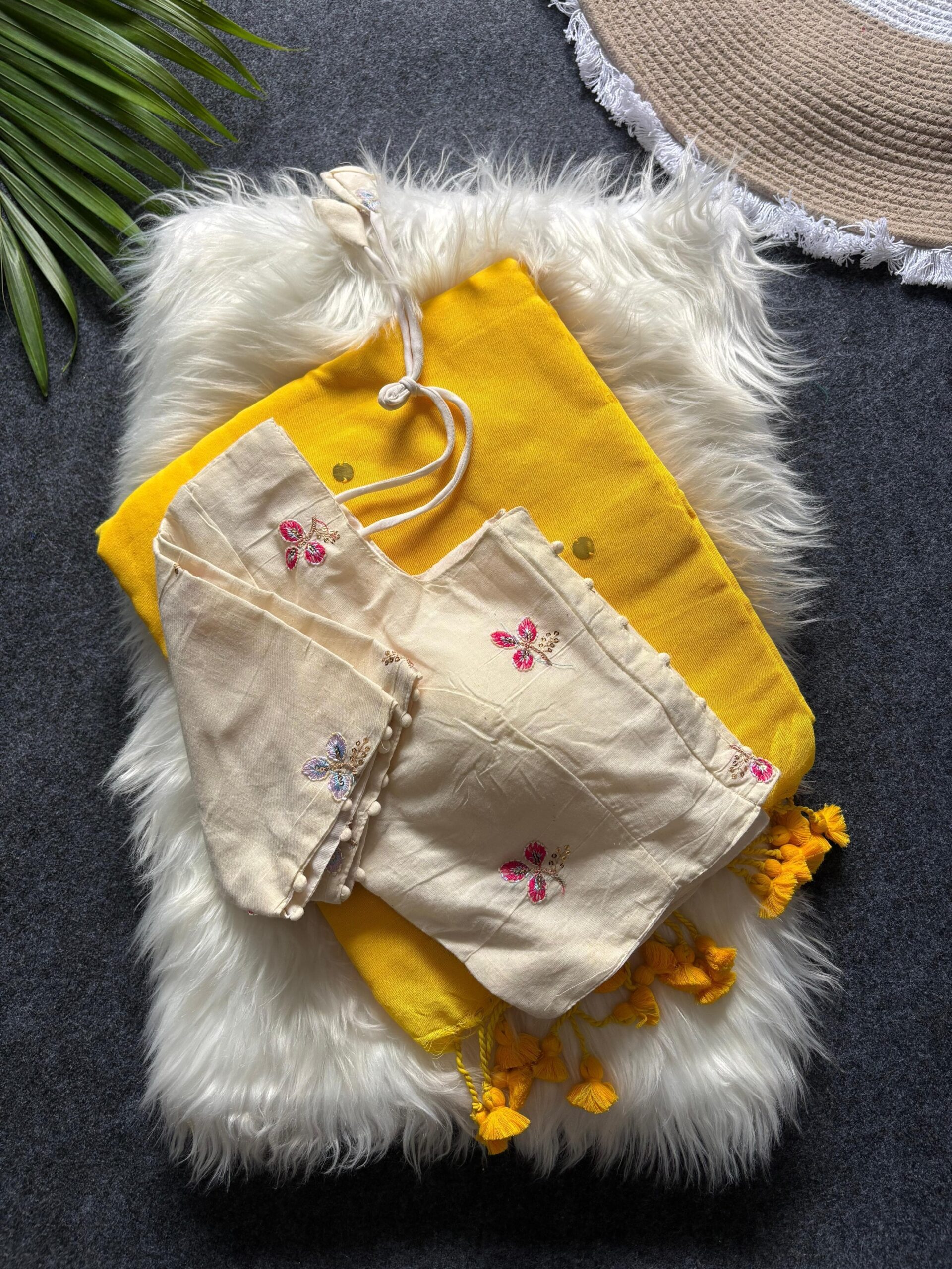 Soft khadi cotton celebrity inspired saree - Image 13