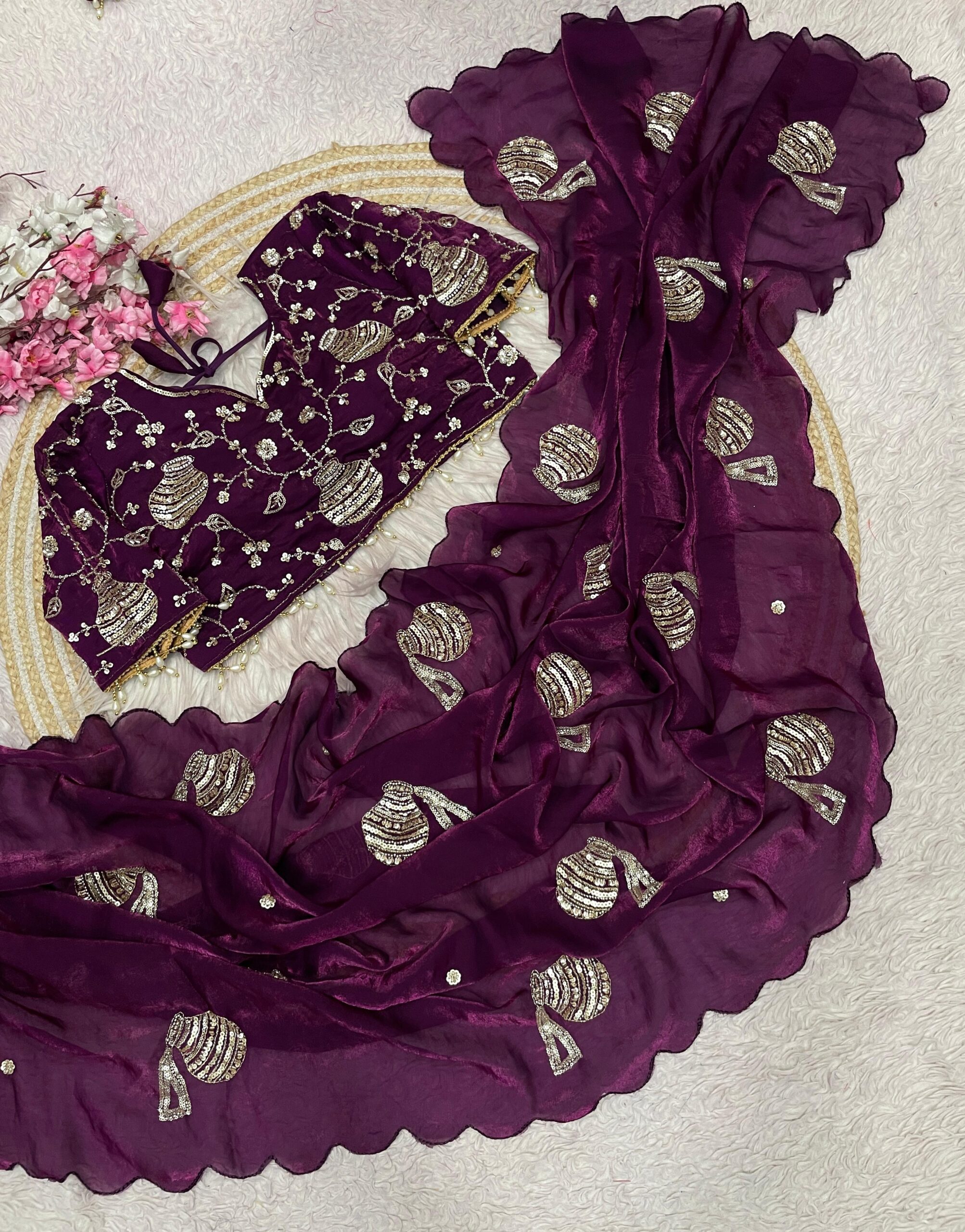 Fandy sattin Fabric With Brits - Image 11