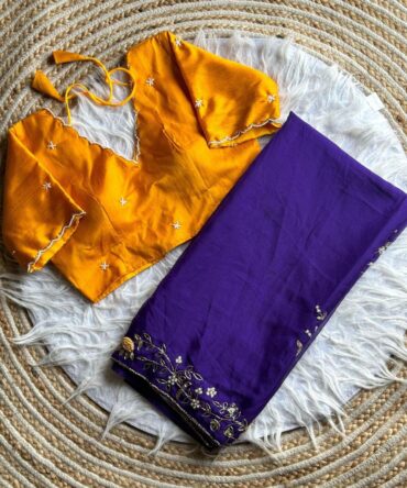 Khatli work saree