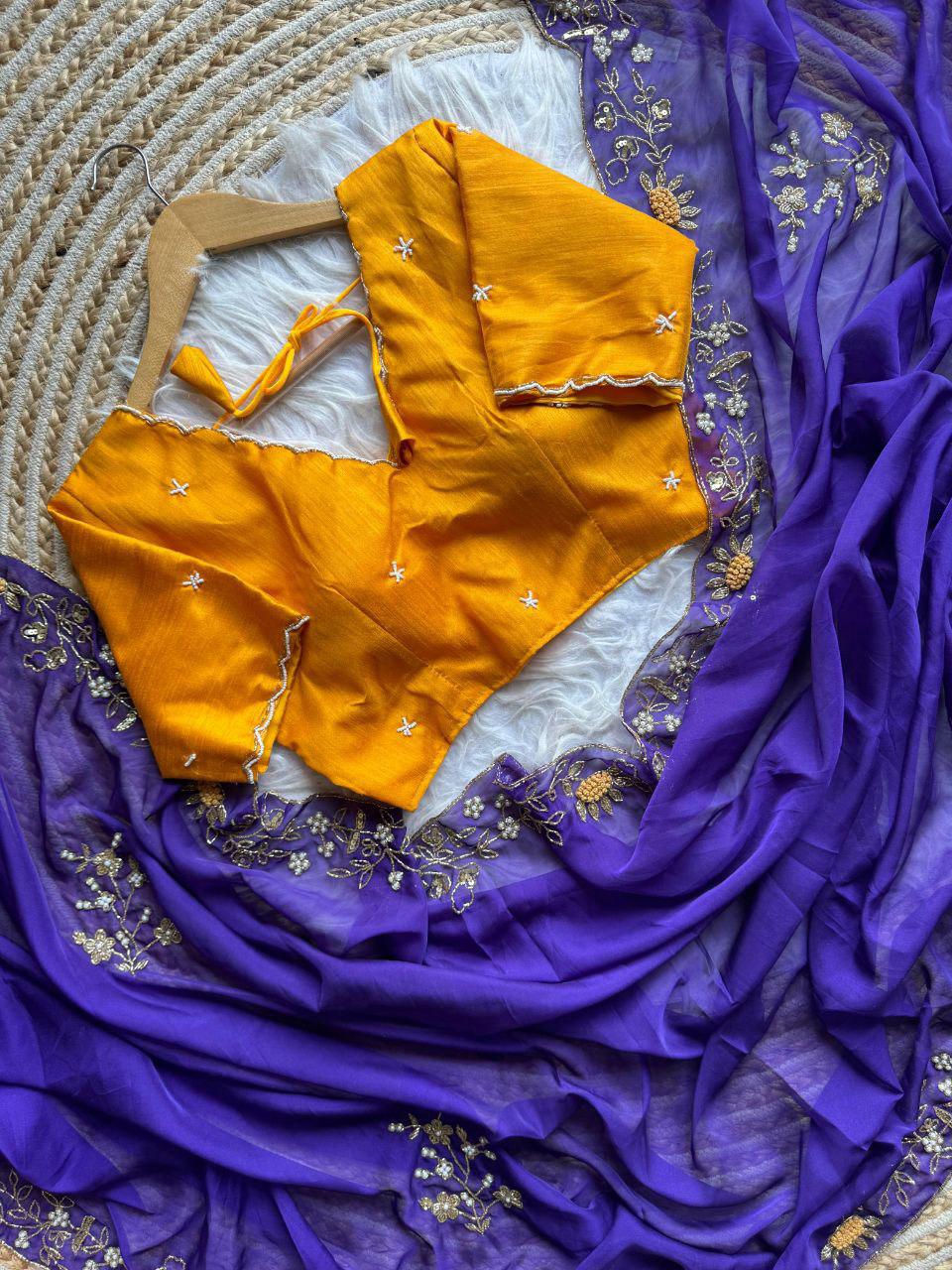 Khatli work saree - Image 5