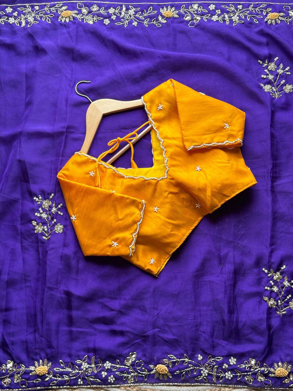 Khatli work saree - Image 8