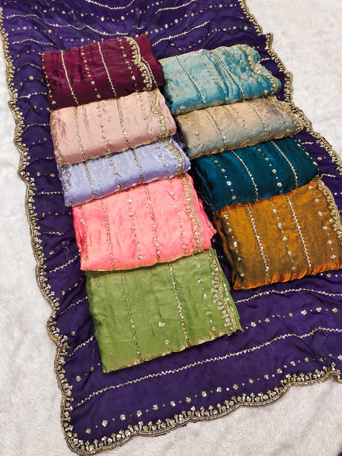 Pure Fandy Sattin Silk saree - Image 12