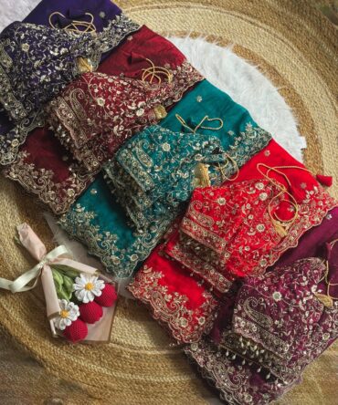 Heavy embroidery saree