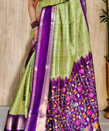 Beautiful Mangalagiri silk saree