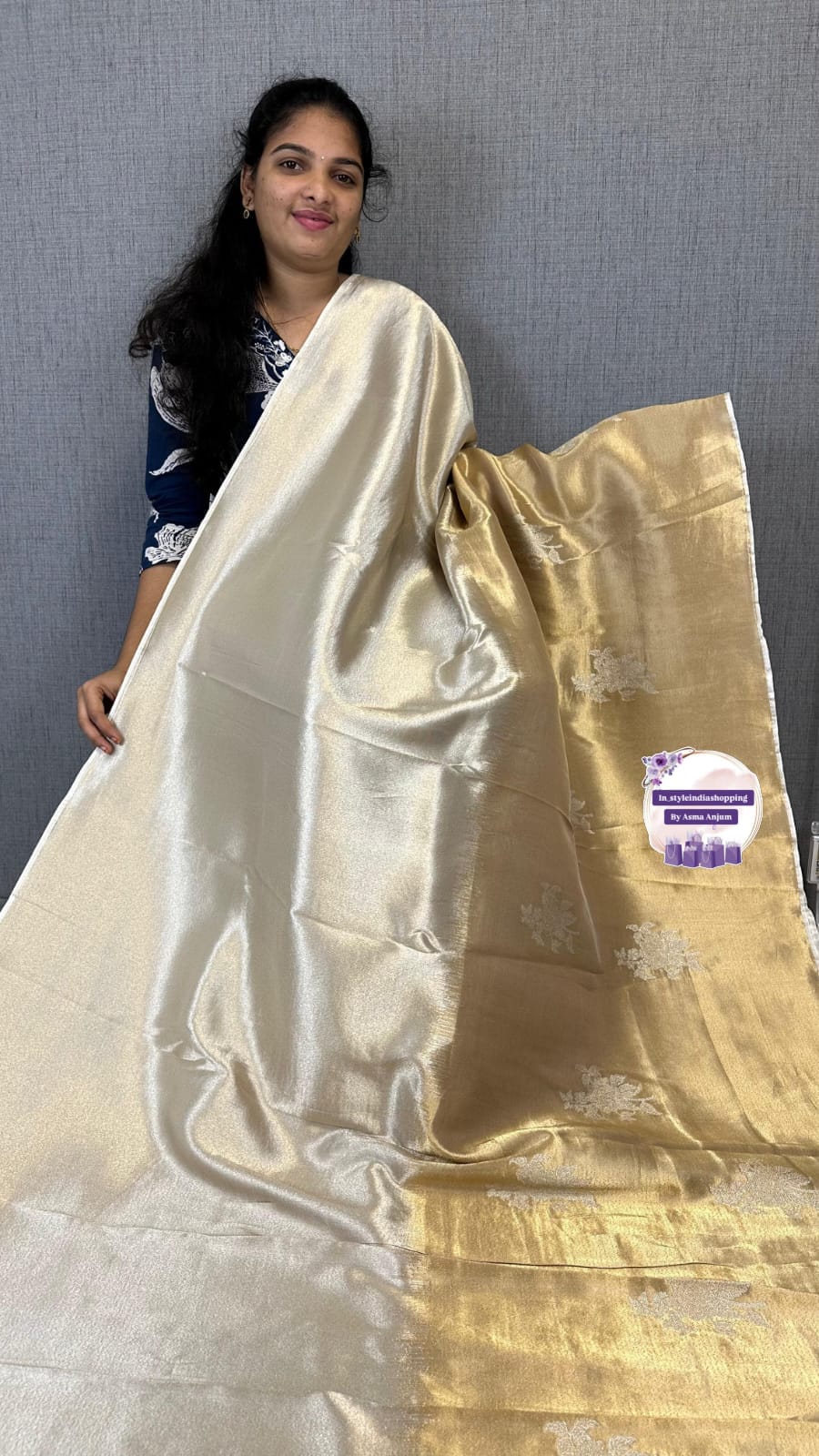 pure & light weight soft tissue saree - Image 5