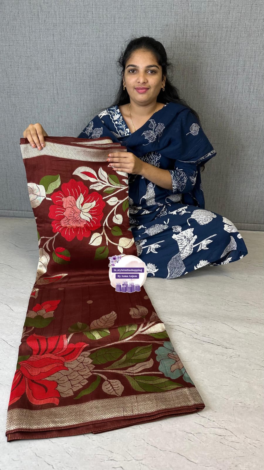 Jamdani tusser saree - Image 7