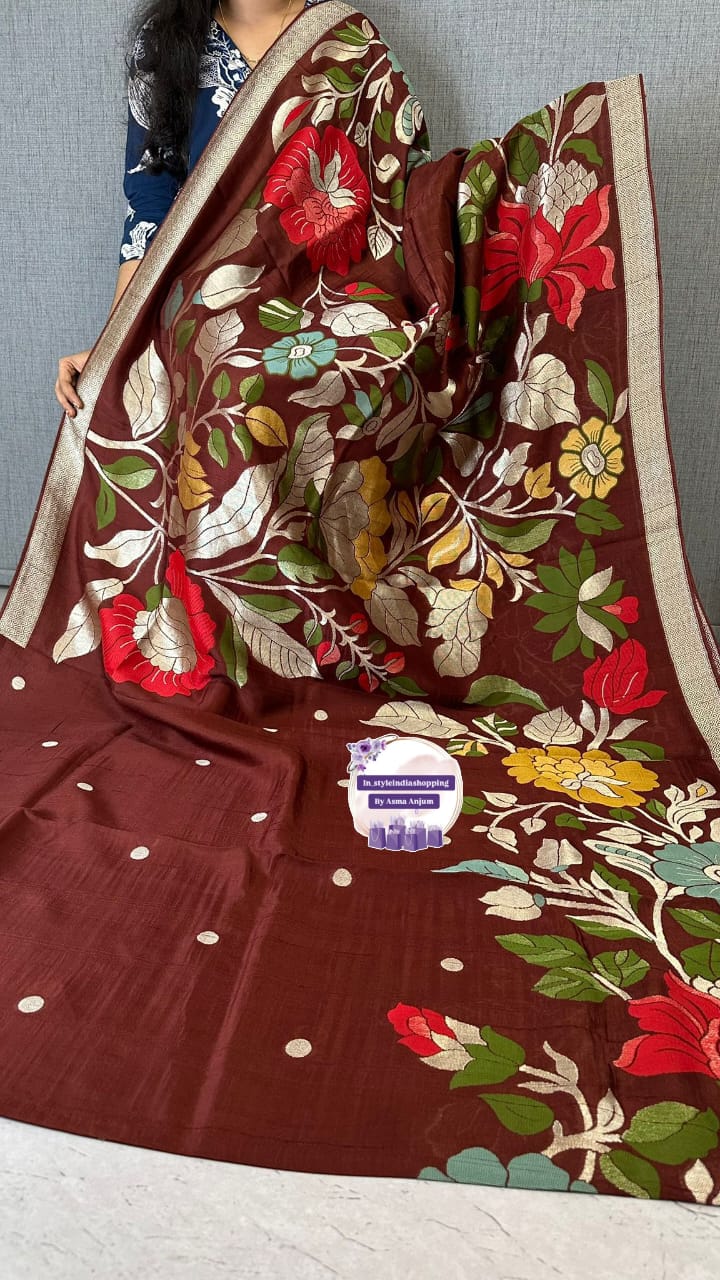 Jamdani tusser saree - Image 5