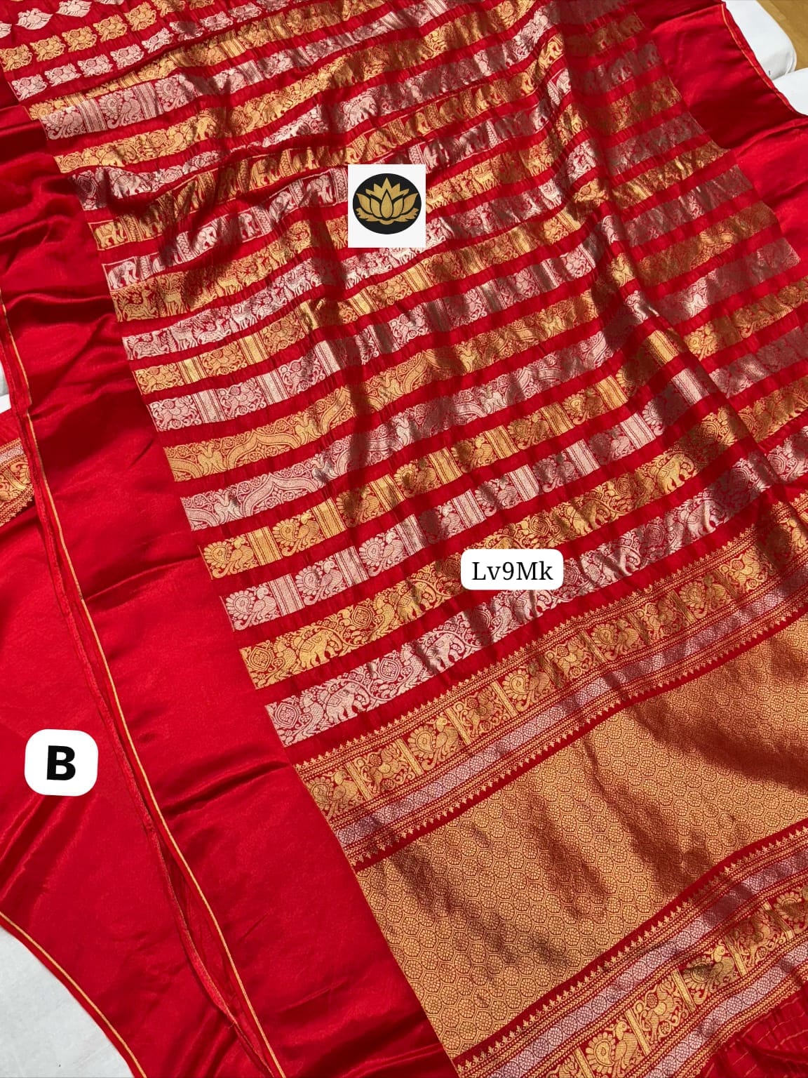 Pure kanjivaram moonga silk saree - Image 15