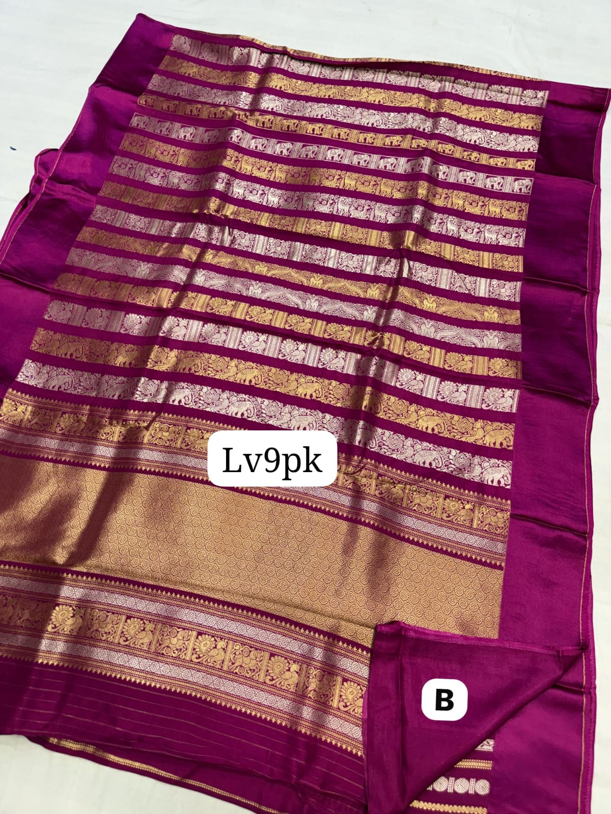 Pure kanjivaram moonga silk saree - Image 13