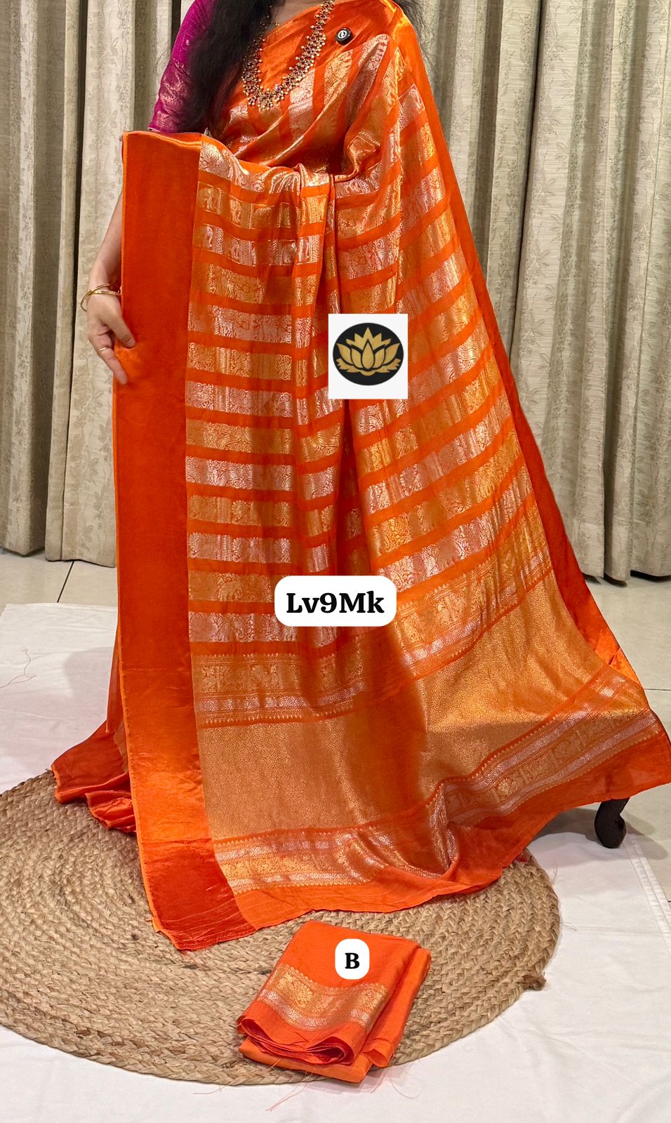 Pure kanjivaram moonga silk saree - Image 4