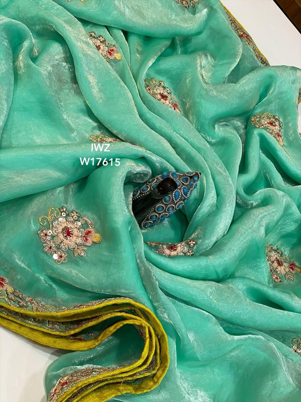 Fancy party wear saree - Image 9