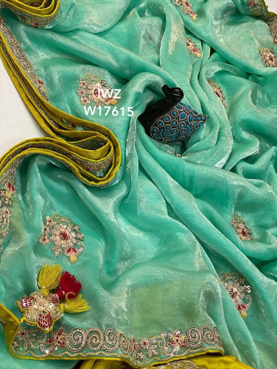 Fancy party wear saree - Image 8