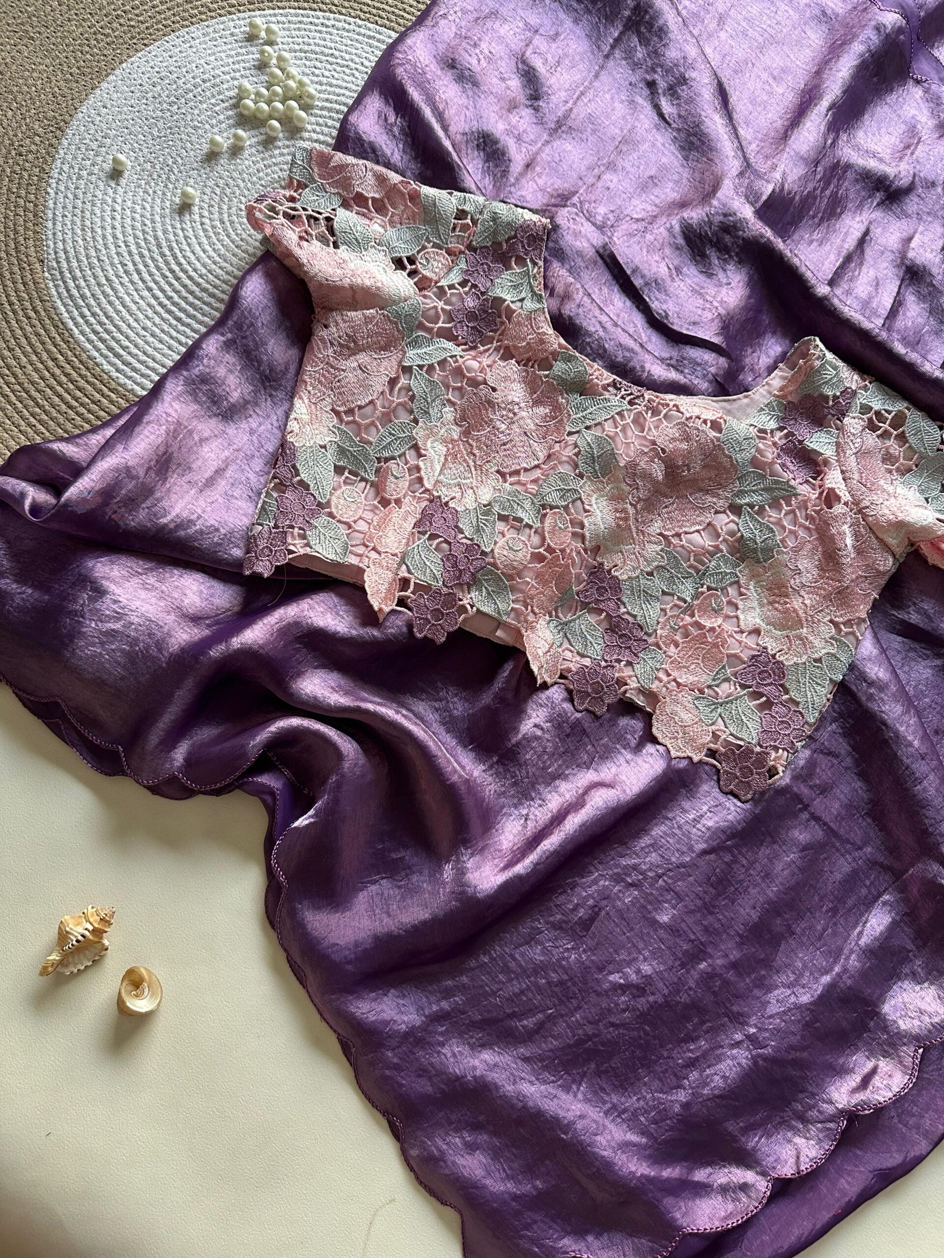 Silk Fendy Satin Saree - Image 3