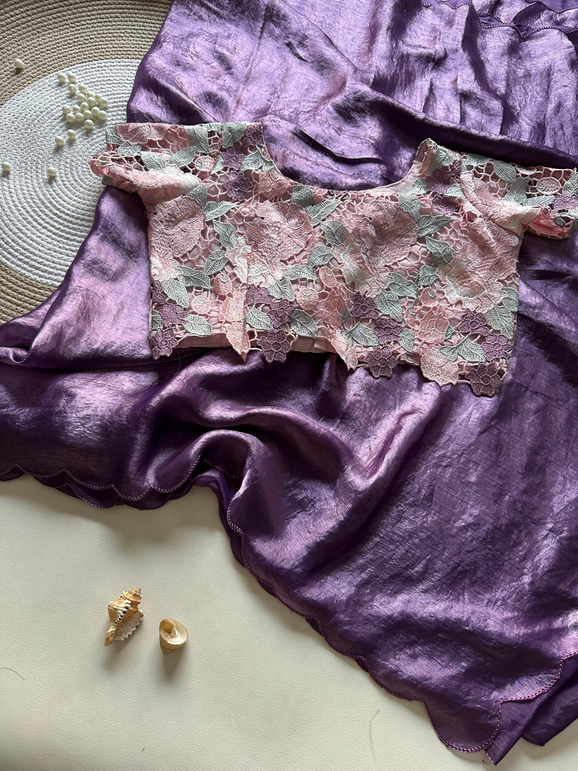 Silk Fendy Satin Saree - Image 13