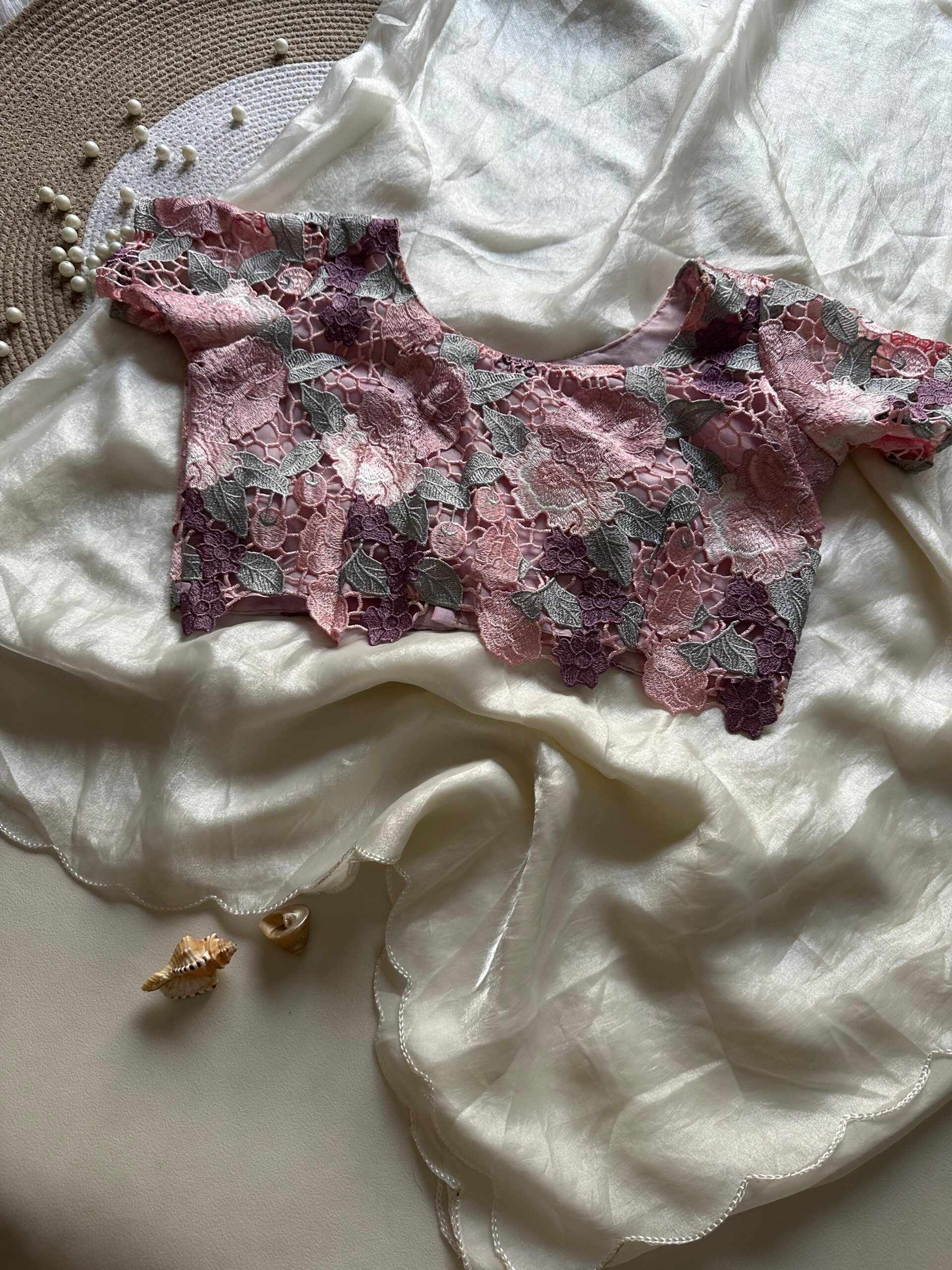 Silk Fendy Satin Saree - Image 14