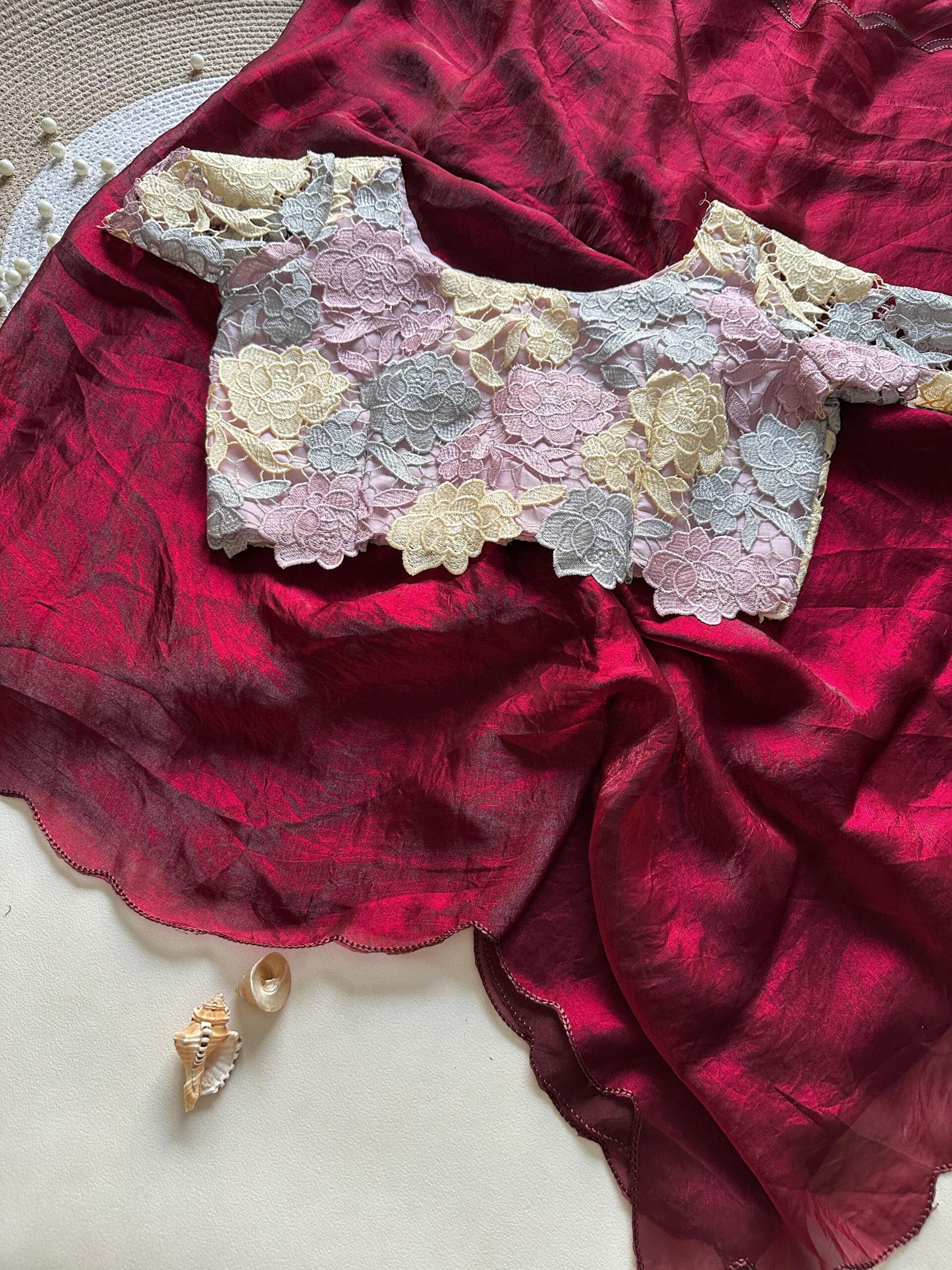 Silk Fendy Satin Saree - Image 12