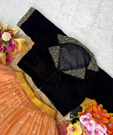 New Launching Top Trending & Most Selling Fully Stitched Organza Lehenga With Beautiful Maggam Work Velvet Blouse