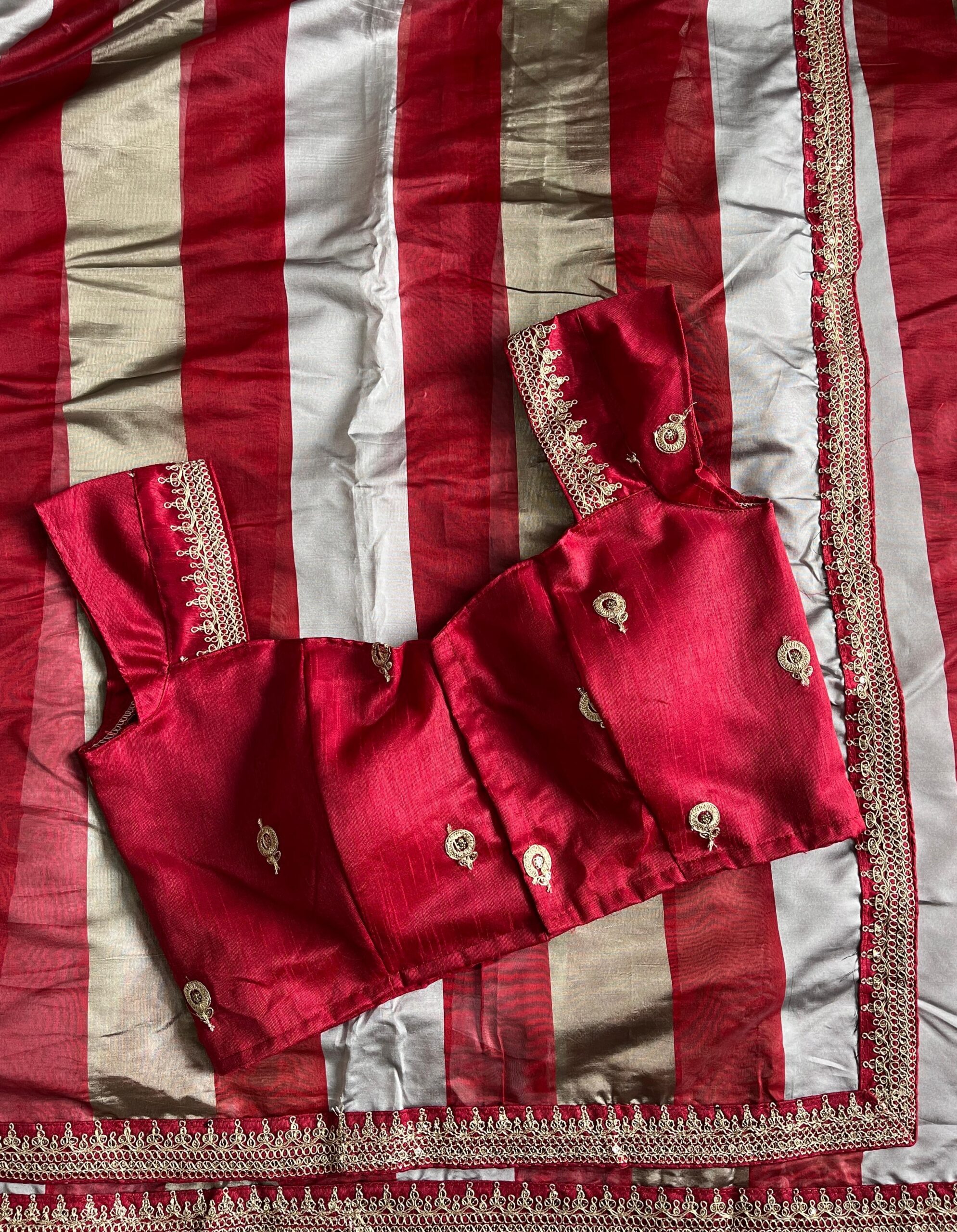 Organza tissue saree - Image 4