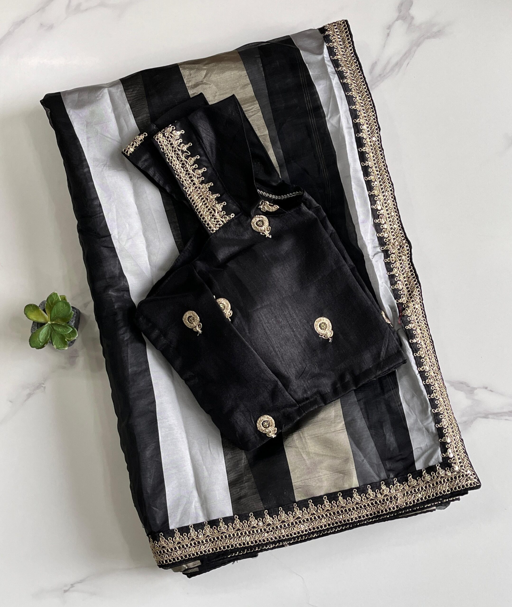 Organza tissue saree - Image 3