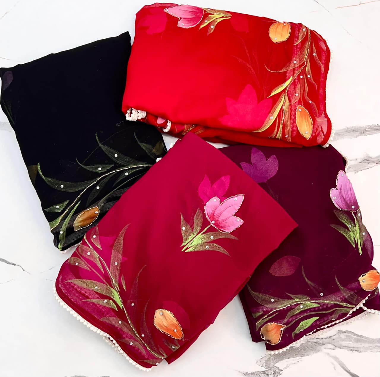 Pure georgette saree