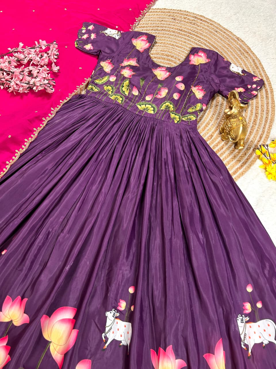 Beautiful gown with dupatta - Image 3