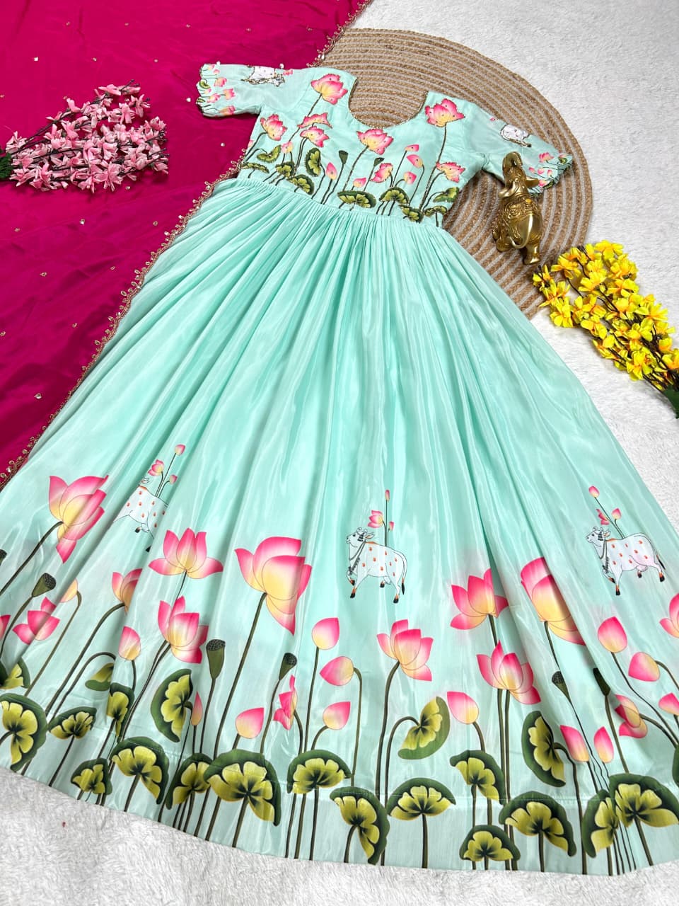 Beautiful gown with dupatta - Image 12