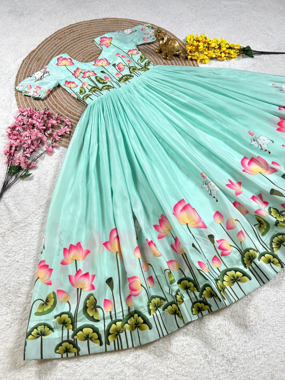 Beautiful gown with dupatta - Image 13