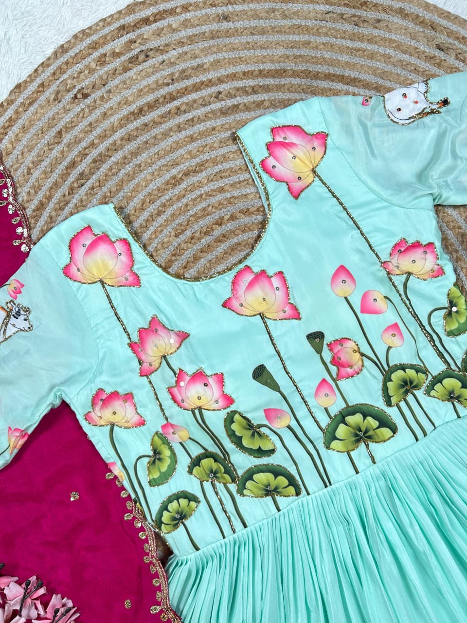 Beautiful gown with dupatta - Image 16