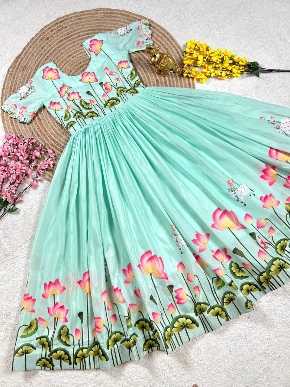 Beautiful gown with dupatta - Image 17