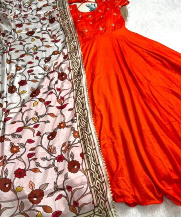 Gown with dupatta
