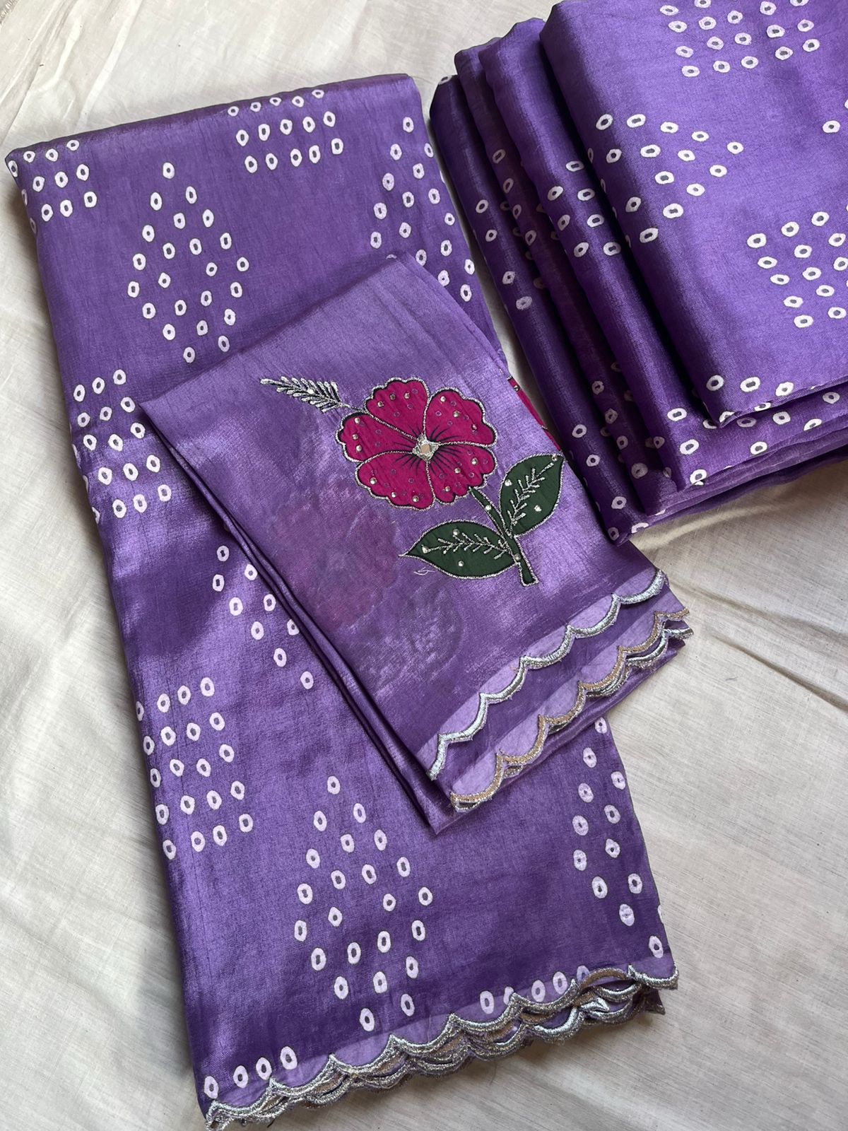 Mangalagiri cotton by pattu handloom bandini sarees - Image 13