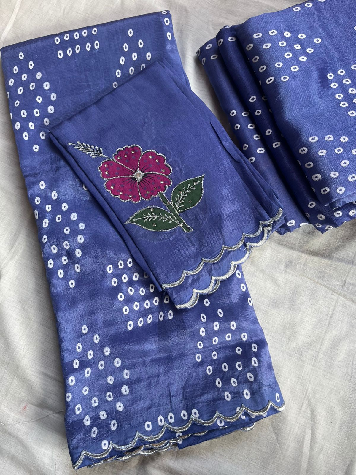 Mangalagiri cotton by pattu handloom bandini sarees - Image 8