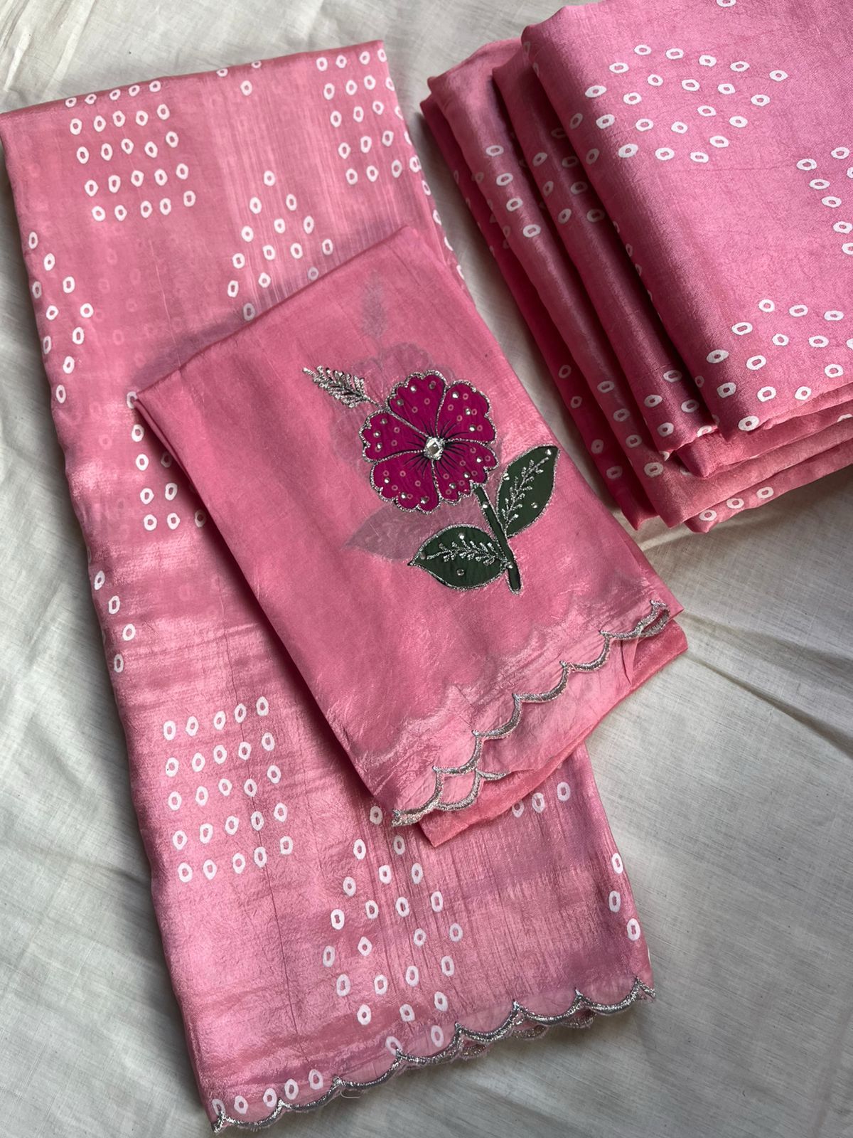 Mangalagiri cotton by pattu handloom bandini sarees - Image 12