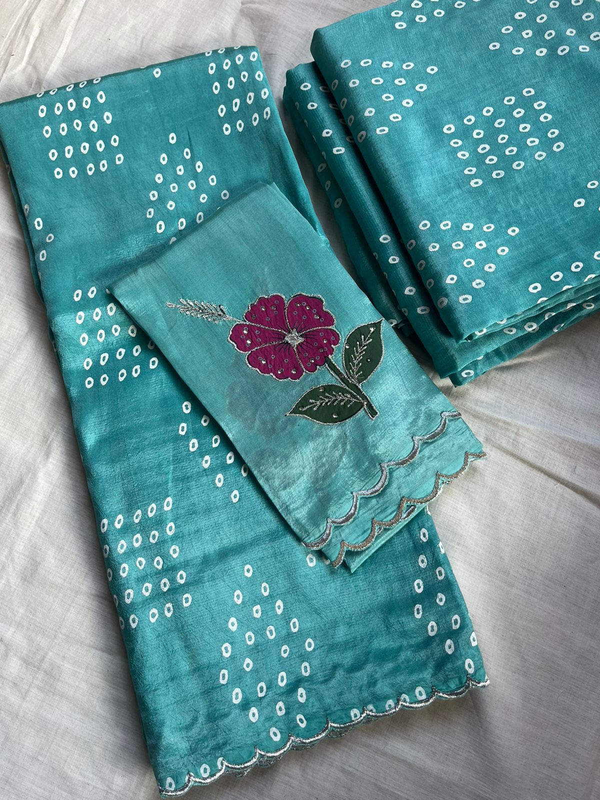 Mangalagiri cotton by pattu handloom bandini sarees - Image 7