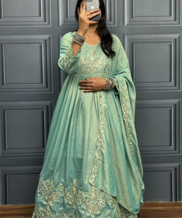 Beautiful gown with dupatta