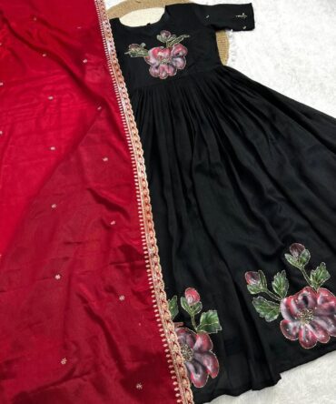 Beautiful gown with dupatta