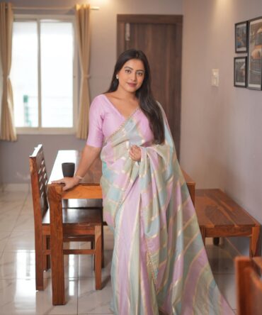 New multi-colour pure Banarasi saree