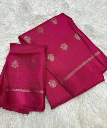 Pure viscose soft jute Khadi saree