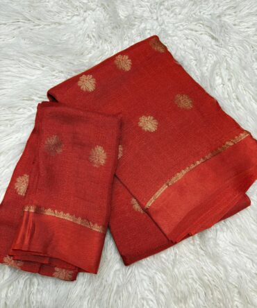 Pure viscose soft jute Khadi saree