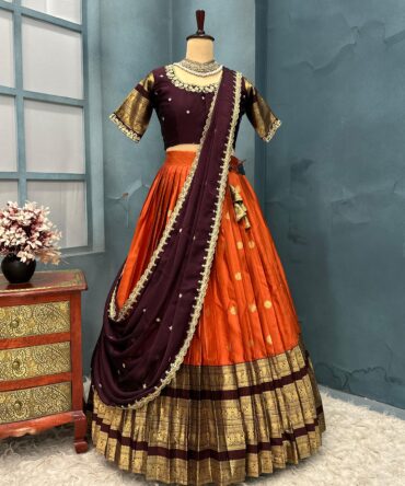 Kanjivaram Silk Lehenga Set