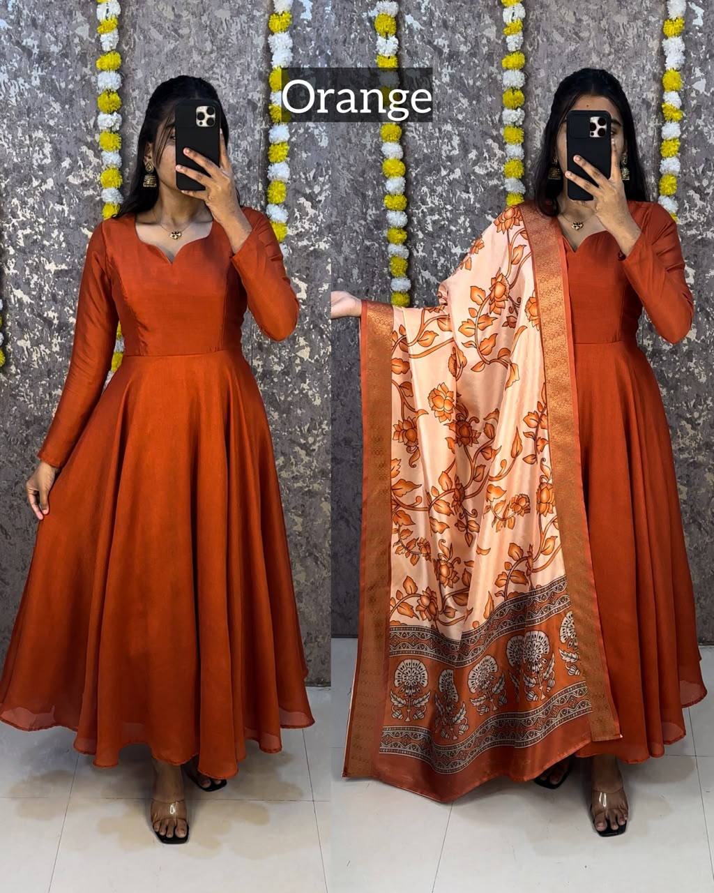 Vichitra Anarkali With Kalamkari Duppata - Image 4